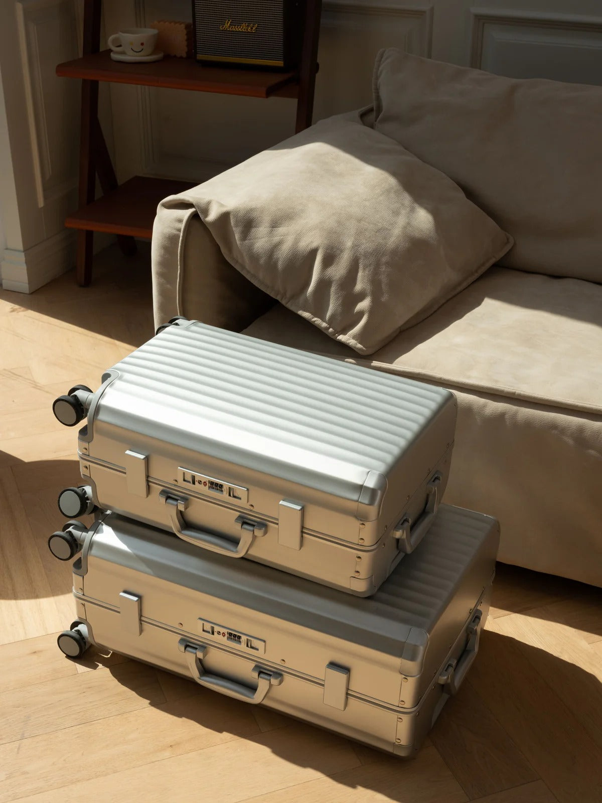 Rova Aluminum Suitcase Silver MERRU